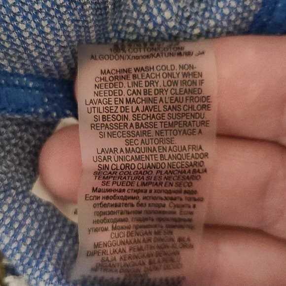 BCBGMaxAzria Blue Collared Peplum Top - Size M - Picture 7 of 7